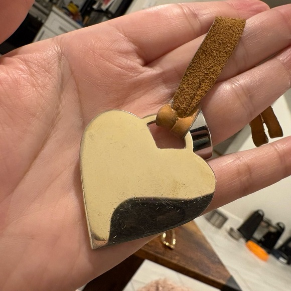 Dooney & Bourke Pink Heart hangtag with Tan Strap - Picture 2 of 2